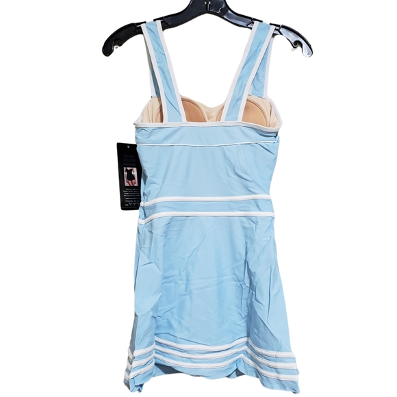 SHORE SHAPES Striped Swim Dress NWT! - Picture 2 of 2
